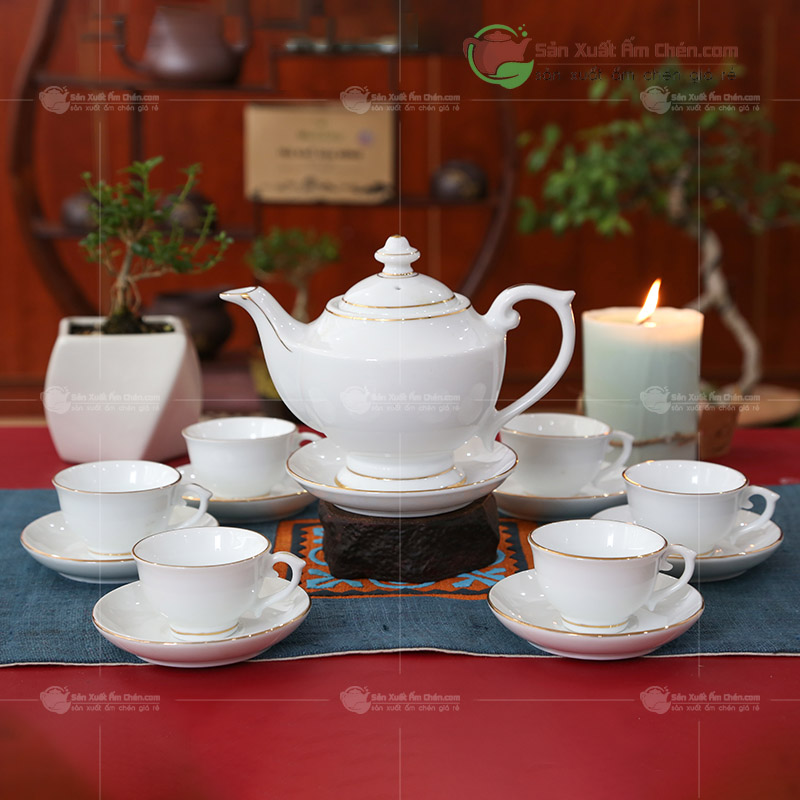Bộ Trà Đèn Thần Sen Vàng